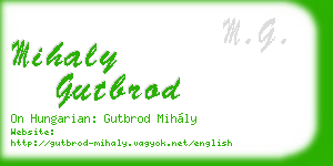 mihaly gutbrod business card