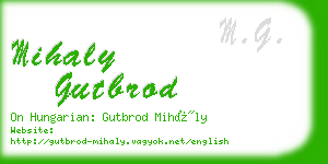 mihaly gutbrod business card